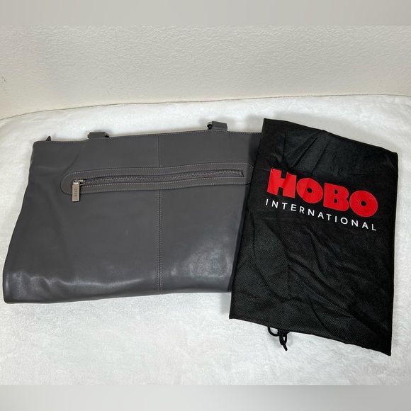 HOBO International Large Pearl Gray Magazine Tote - Picture 8 of 14